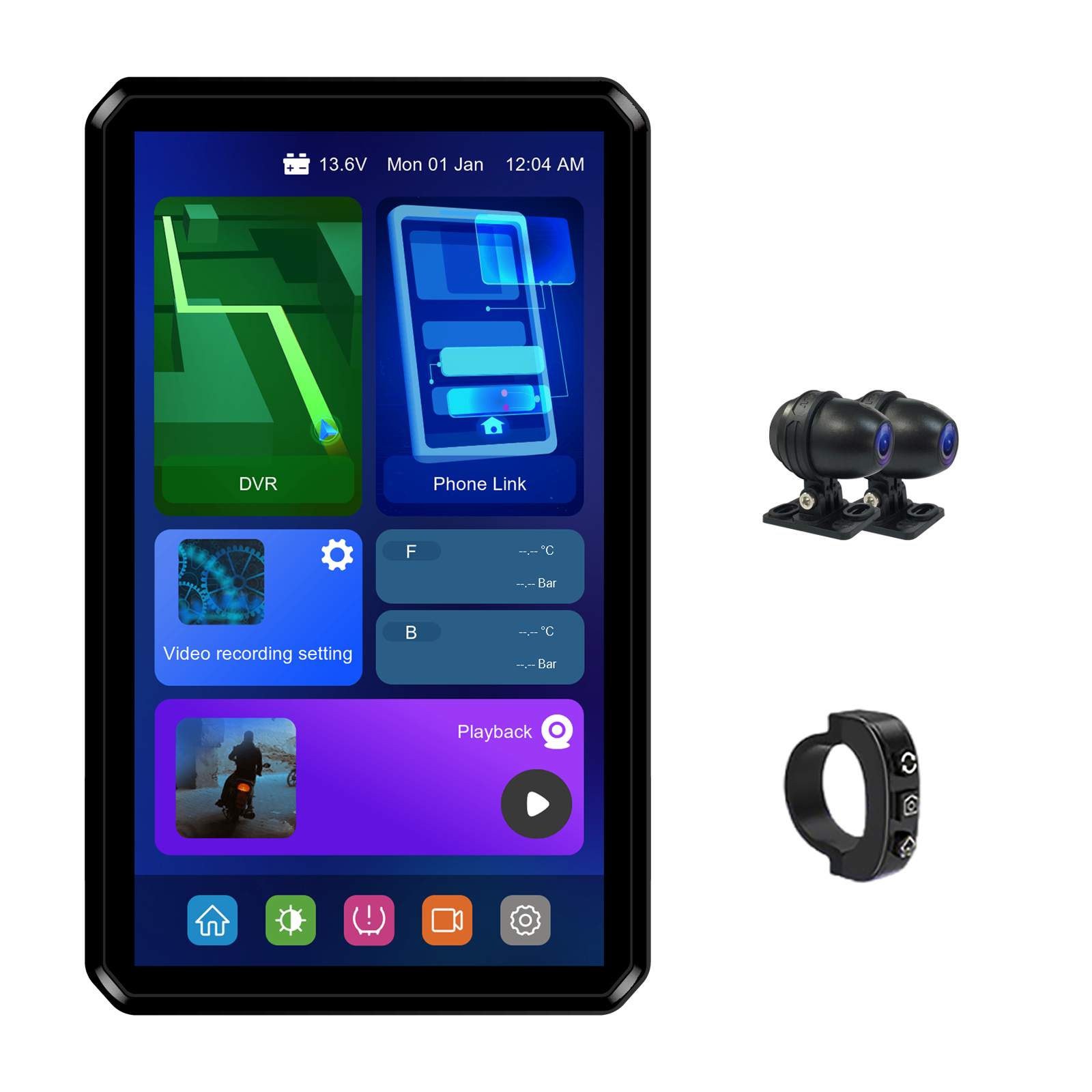 AlienRider M12S-201 Motorcycle Streaming Smart System,77G