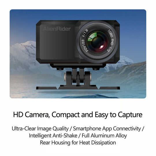AlienRider M11 Motorcycle Dash Cam with High-Definition Image Stabilization