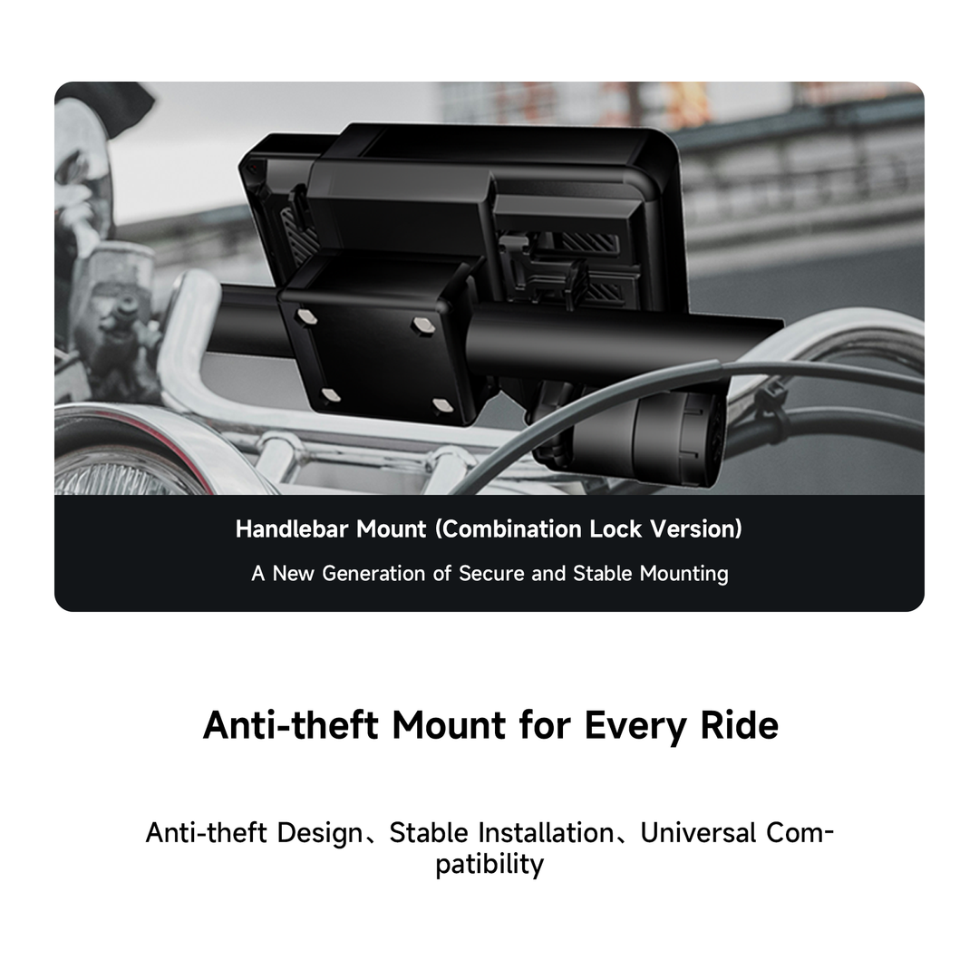 AlienRider M2-QR Smart Motorcycle Infotainment System | Unique QR Quick-Release Function | 77G Radar Blind Spot Monitoring | Tire Pressure and Temperature Monitoring | 6.2-inch Touchscreen | IP68 Waterproof