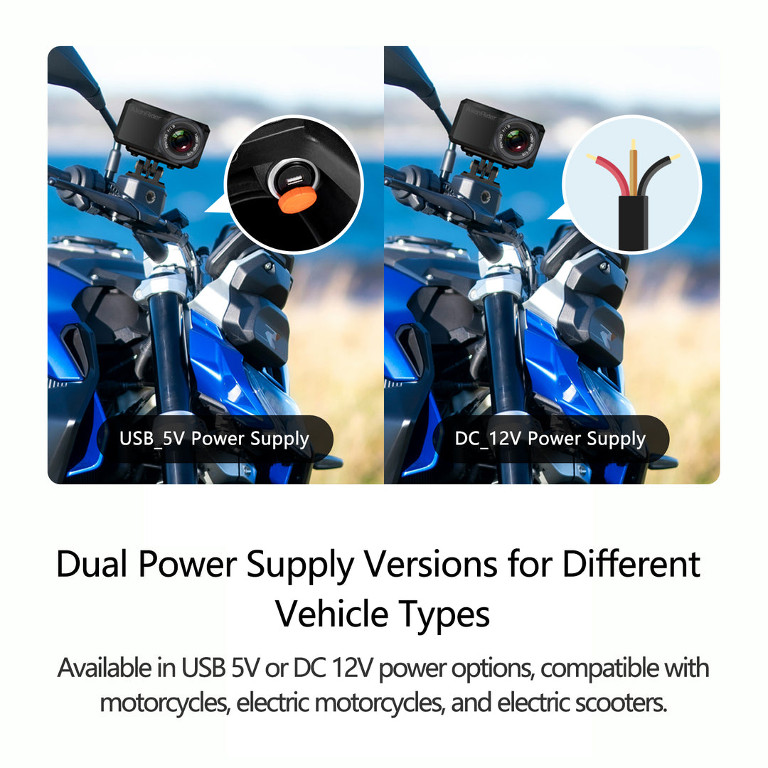 AlienRider M11 Motorcycle Dash Cam with High-Definition Image Stabilization