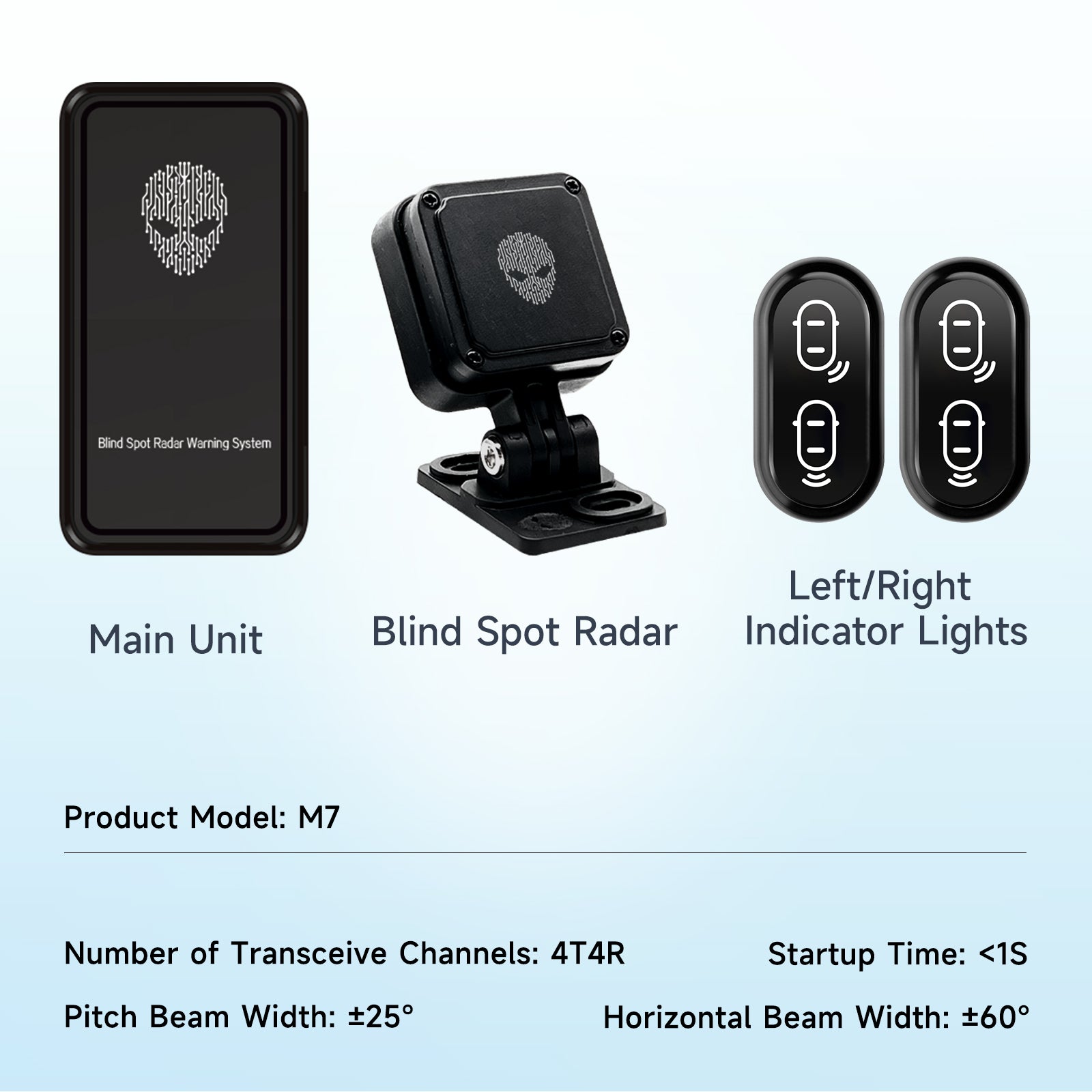 M7 Motorcycle BSD Blind Spot Detection System,77G Millimeter-Wave