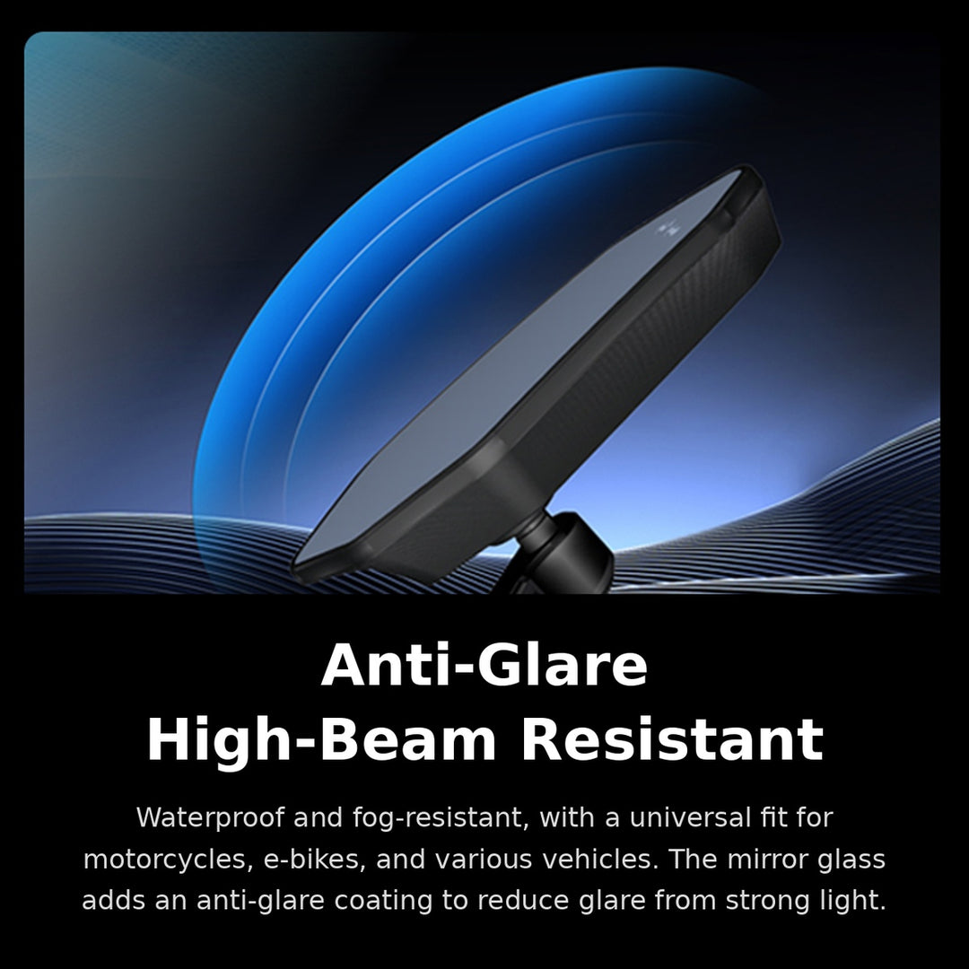 M7PRO 77GHz Millimeter Wave Radar Rearview Mirror | BSD/LCA/RCW Warning | All CNC Aluminum Alloy Foldable
